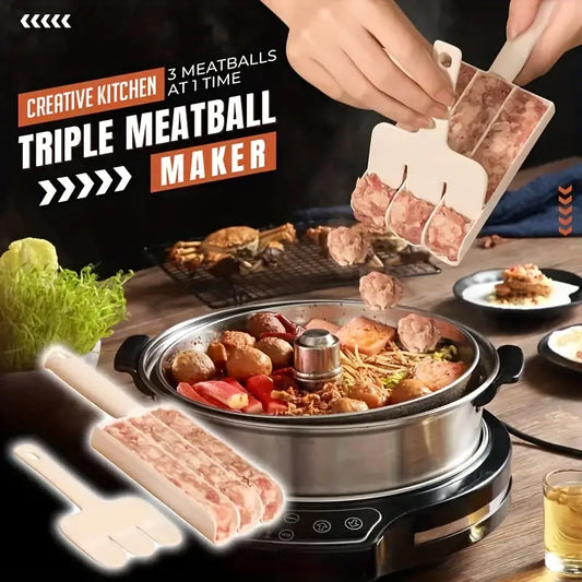 Triple Fritter Ball Maker With Spoon