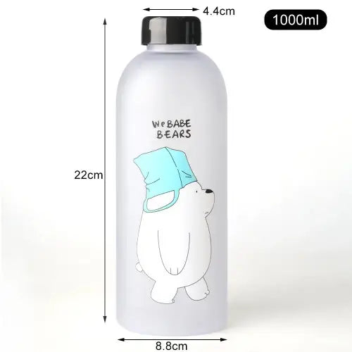 Cute Panda Bear Plastic Water Bottle
