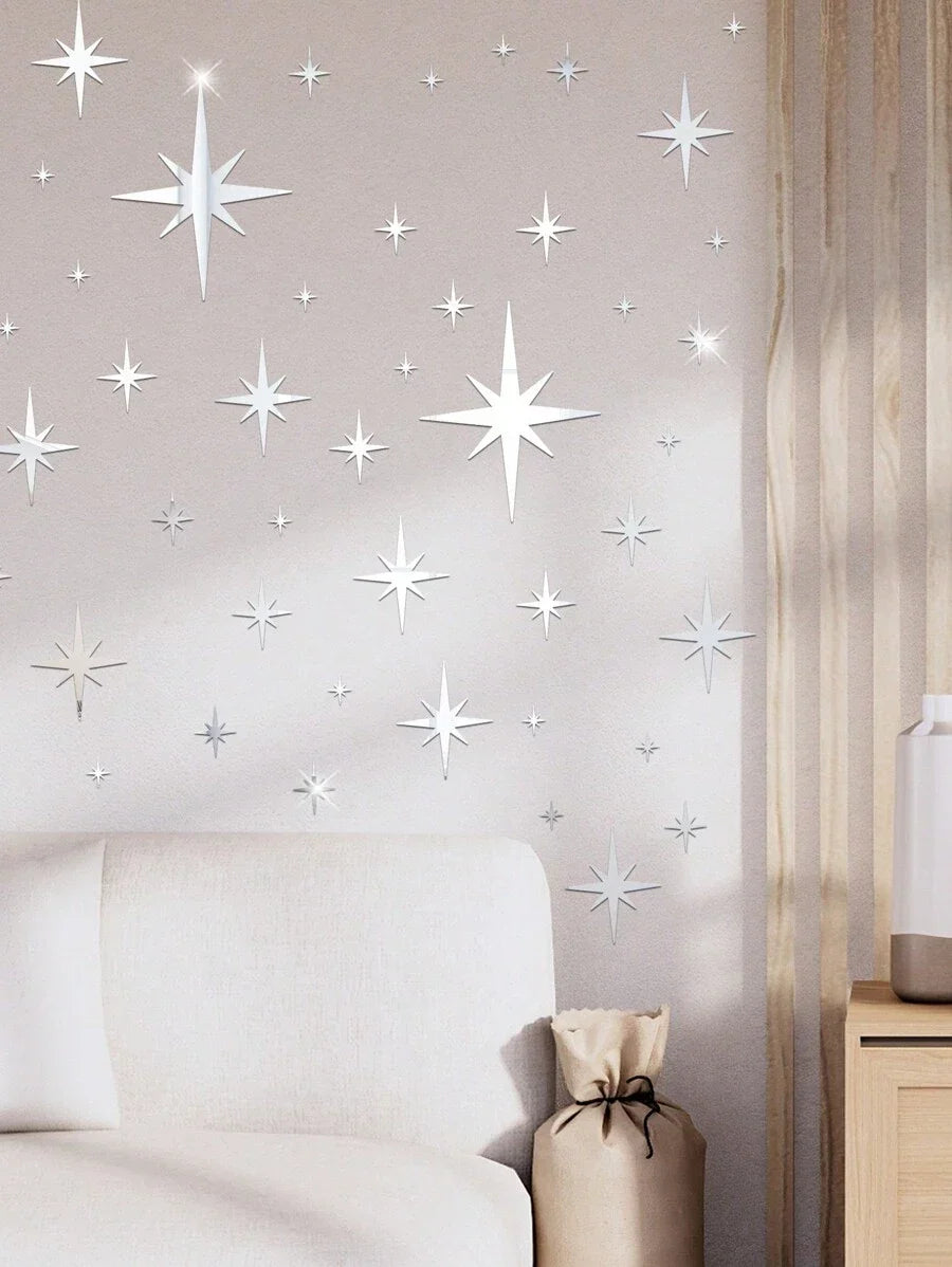 Dreamy Star Mirror Wall Decor – Aesthetic Girl Room Vibes ✨💖