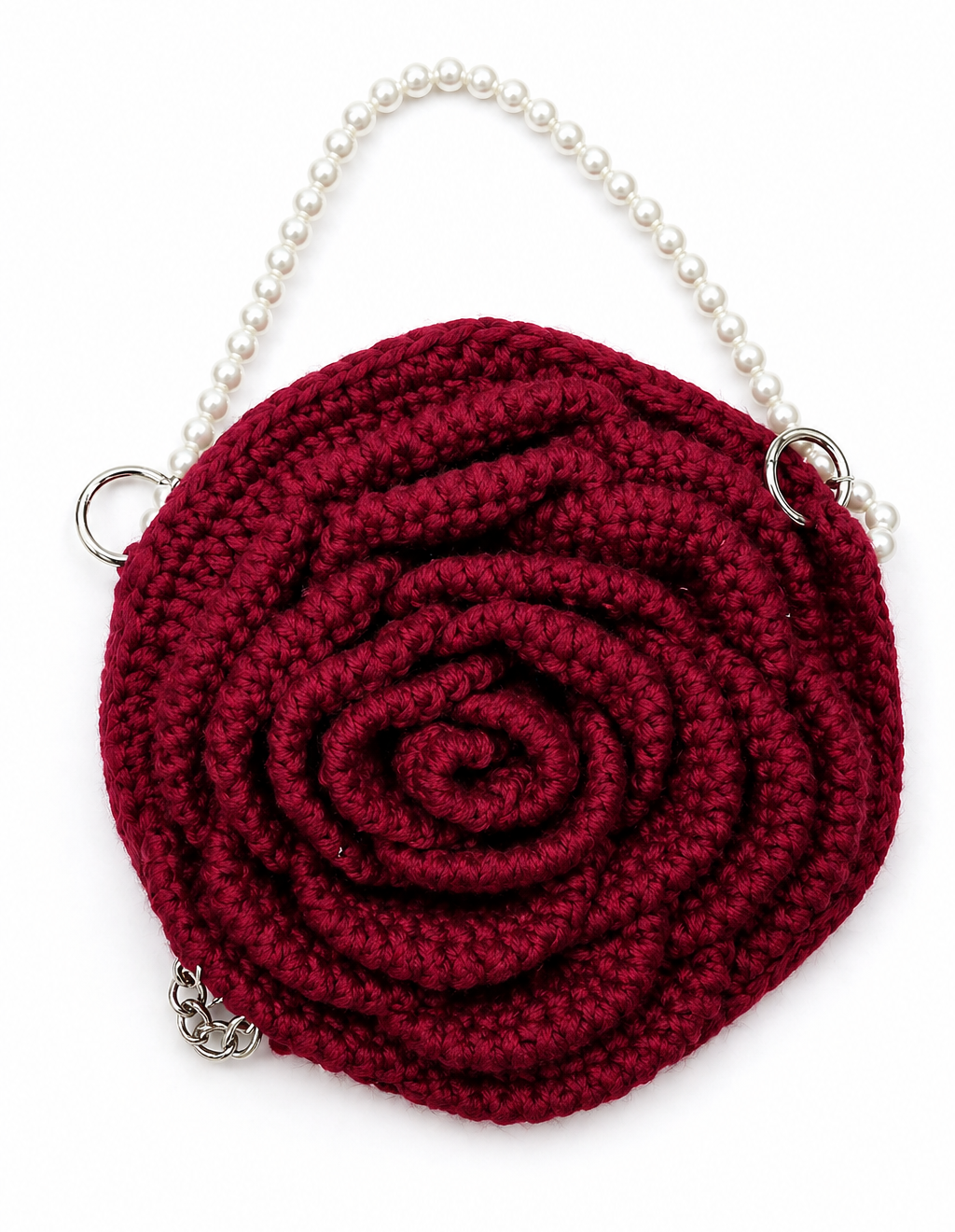 Stylish Handmade Crochet Rose Bag