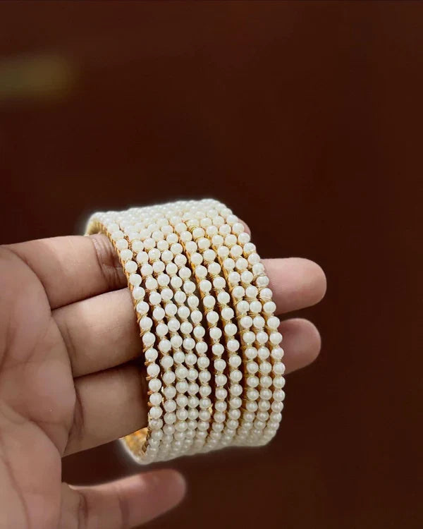 Hania's Viral Pearl Beaded Bangles