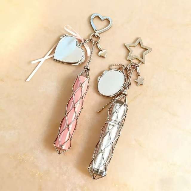 Soft Girlie Lipstick Holder Keychain