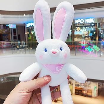 Pull ear bunny keychain
