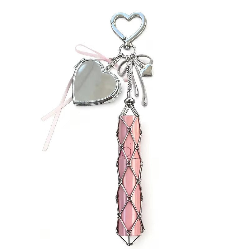 Soft Girlie Lipstick Holder Keychain