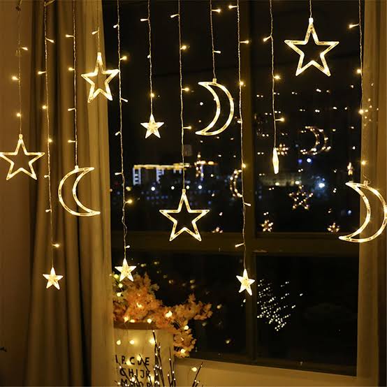 Moon & Star LED Curtain Lights