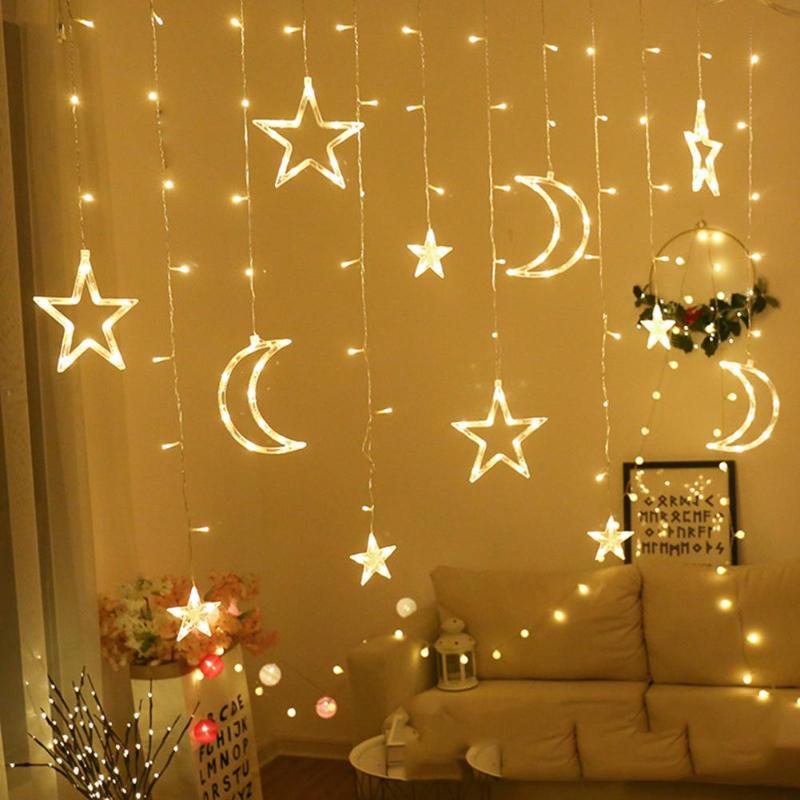Moon & Star LED Curtain Lights