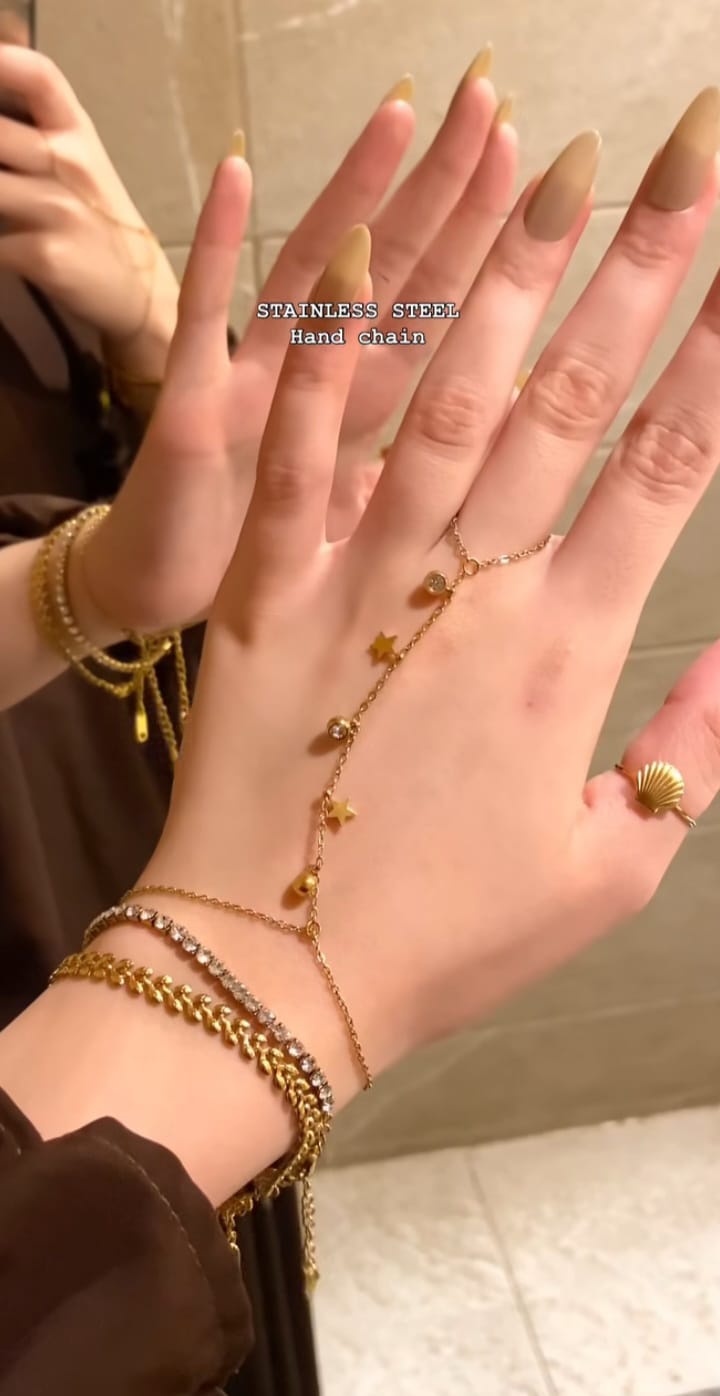 Minimalist Star & Crystal Slave Bracelet