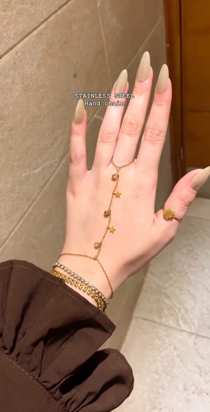 Minimalist Star & Crystal Slave Bracelet