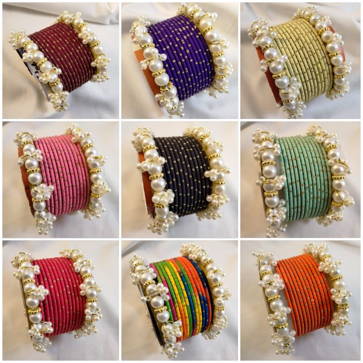 Velvet Pearl Ghungroo Bangles