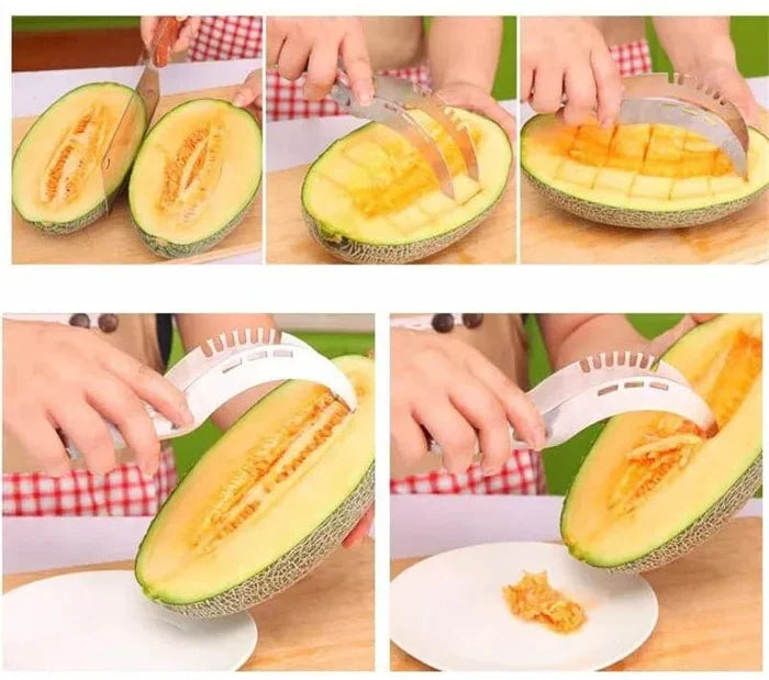 Viral 2-in-1 Stainless Steel Watermelon Slicer & Serving Tongs