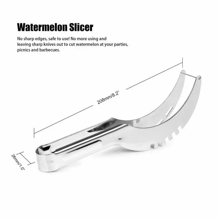 Viral 2-in-1 Stainless Steel Watermelon Slicer & Serving Tongs