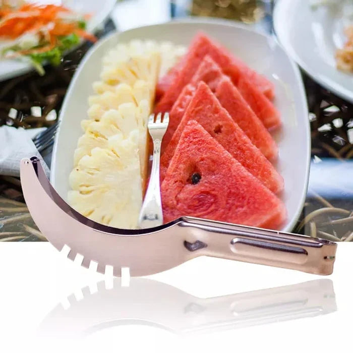 Viral 2-in-1 Stainless Steel Watermelon Slicer & Serving Tongs
