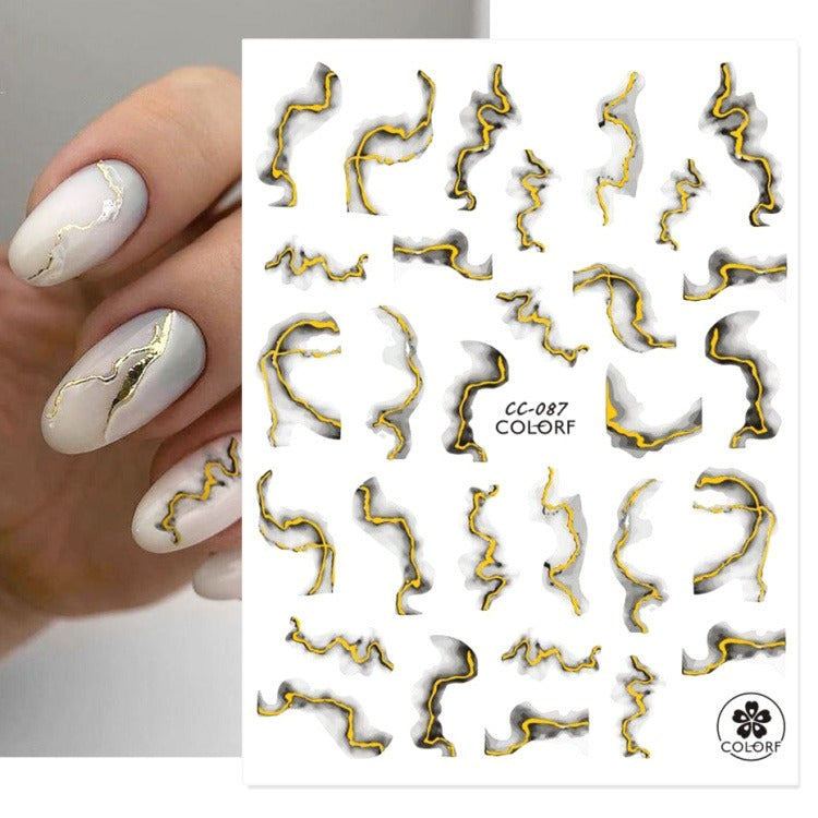 Re- Useable Floral Nail Stickers