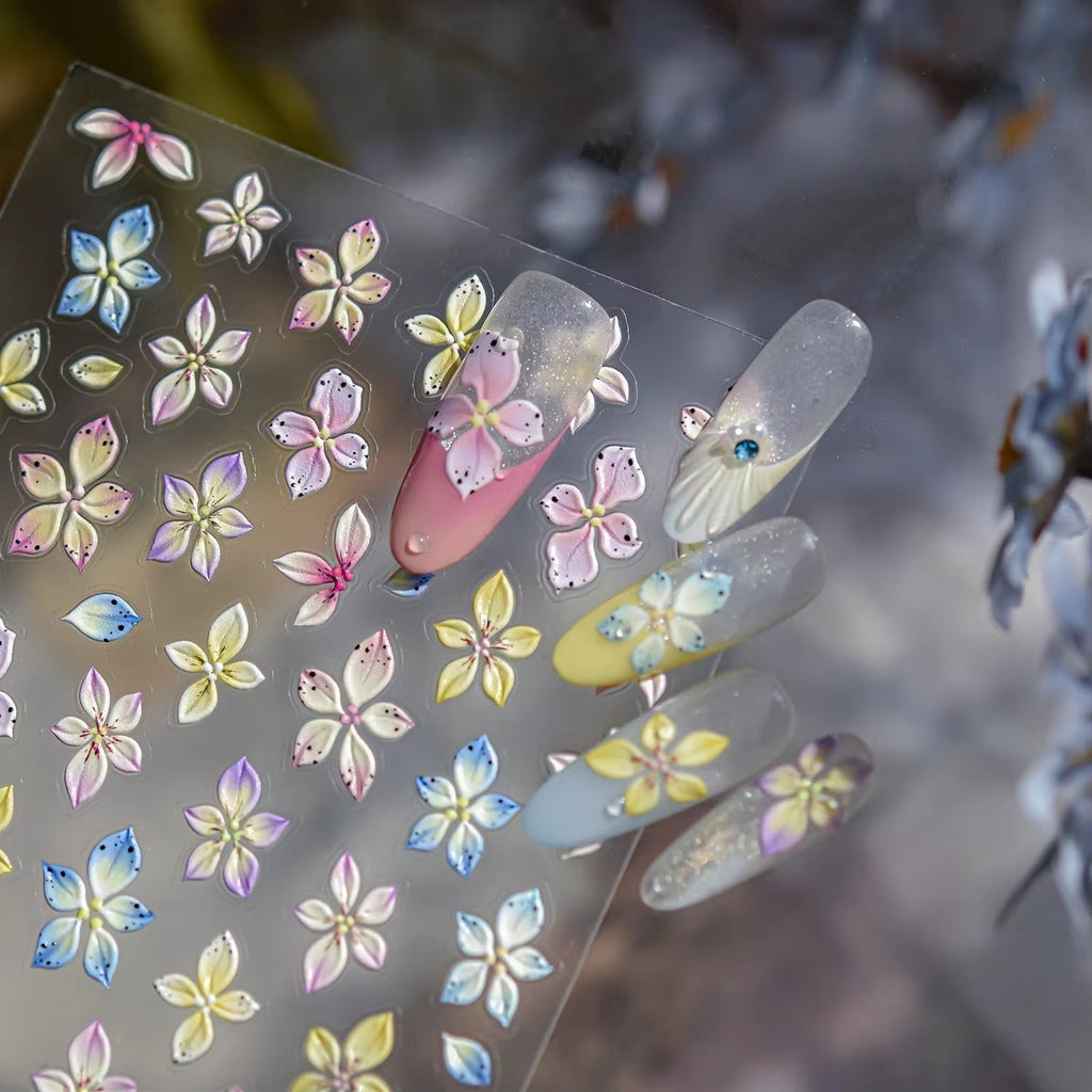 Re- Useable Floral Nail Stickers