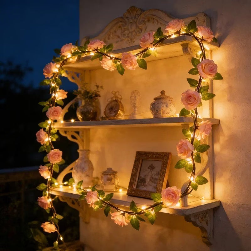 Artificial Rose Vine LED String Light