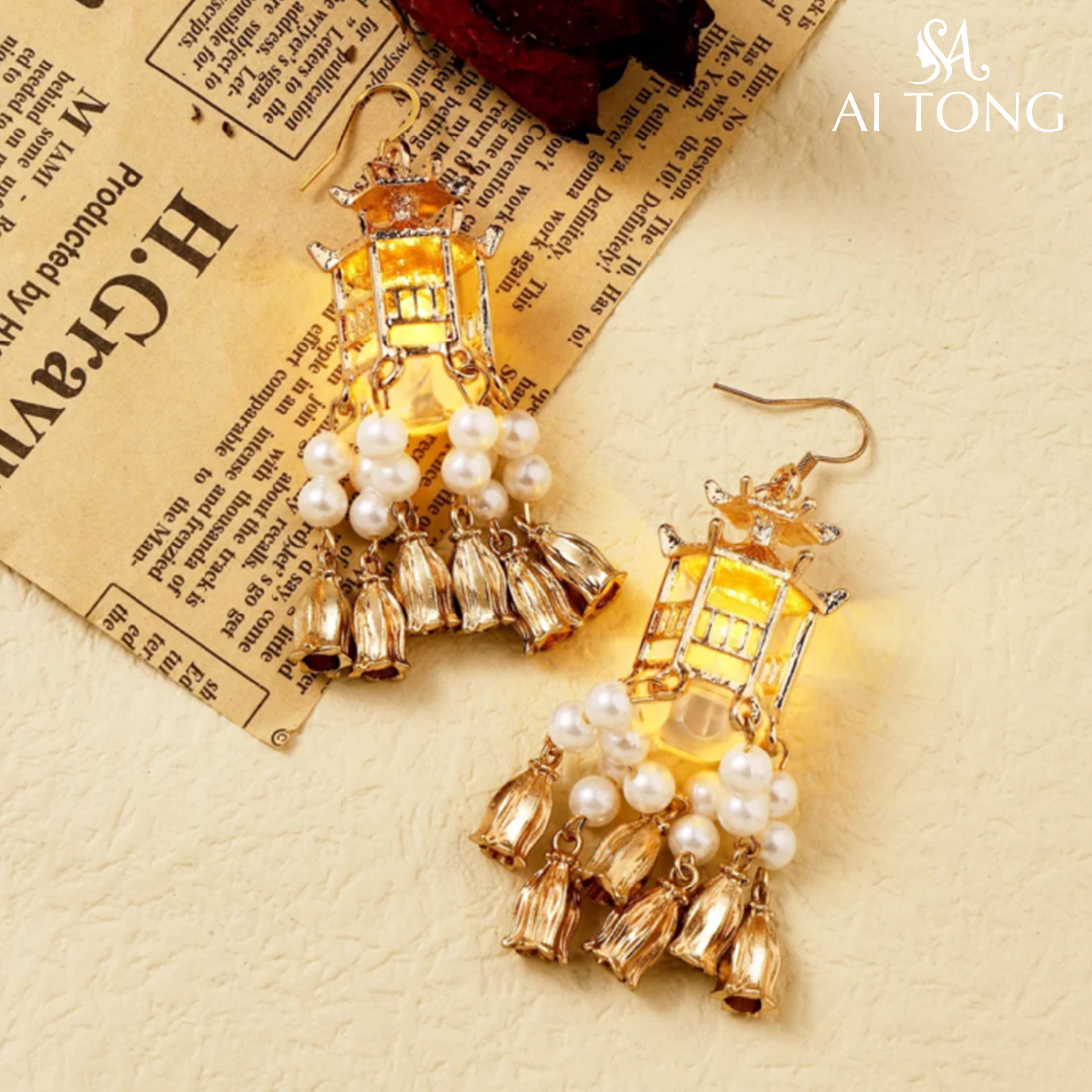 Luminous Earring Beads Tassel