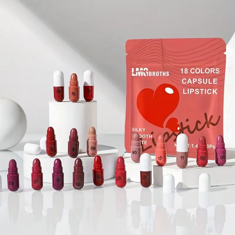 Magic Casa 18-Color Mini Capsule Matte Lipstick Set